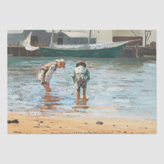 Papier Mousseline Boys Wading (1873) Par Winslow Homer (Recto)