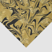 Papier Mousseline Bracelet en marbre jaune or et noir (Détail)