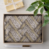 Papier Mousseline Braided Thread Knit Texture – Warm Beige (3) (Cadeau)