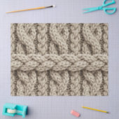 Papier Mousseline Braided Thread Knit Texture – Warm Beige (4) (Artisanat)