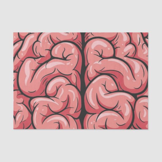 Papier Mousseline Brain Pattern Tissue Paper (Recto)