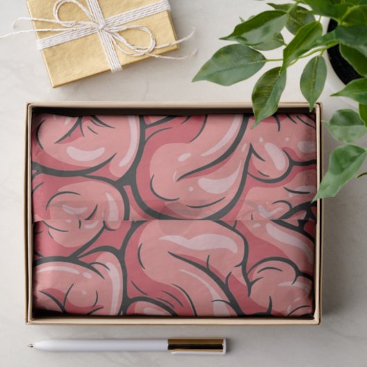 Papier Mousseline Brain Pattern Tissue Paper (Cadeau)