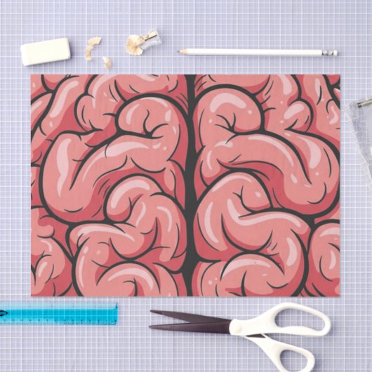 Papier Mousseline Brain Pattern Tissue Paper (Artisanat)