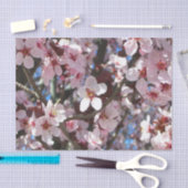 Papier Mousseline Branche de fleurs roses Printemps Floral (Artisanat)