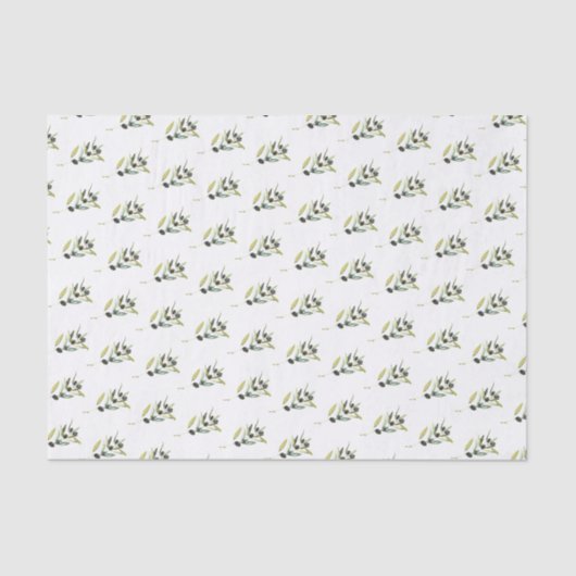 Papier Mousseline Branche d'olive (Recto)