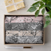 Papier Mousseline Branche feuille Abstraite rétro petites fleurs flo (Cadeau)