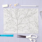 Papier Mousseline Branches d'arbre modernes Design Papier de tissus (Artisanat)