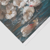 Papier Mousseline Branches de fleurs de cygne blanc gracieuses Décou (Détail)