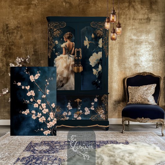 Papier Mousseline Branches de fleurs florales blanches Arrière - pla