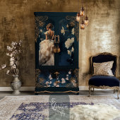 Papier Mousseline Branches de fleurs florales blanches Arrière - pla