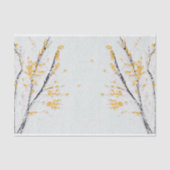 Papier Mousseline Branches de l'arbre d'automne avec feuilles de aut (Recto)