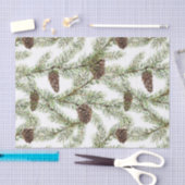 Papier Mousseline Branches de pins et cônes Noël, Nouvel An (Artisanat)