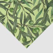 Papier Mousseline Branches d'olive sur le vert miel (Détail)