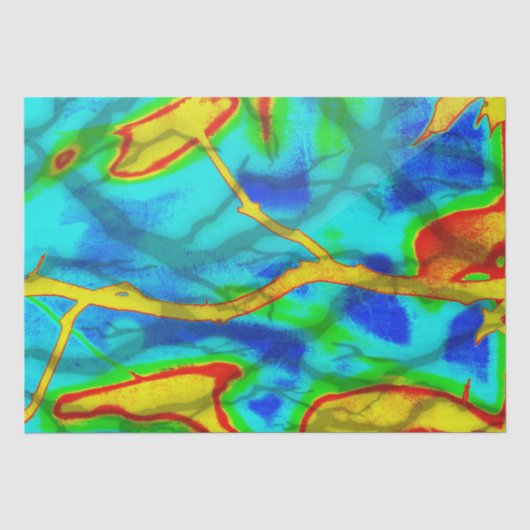 Papier Mousseline Branches en couleur gras (Recto)