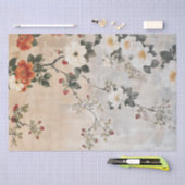 Papier Mousseline Branches florales vintages (Artisanat)