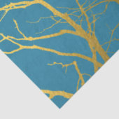 Papier Mousseline Branches Gold Tree Motif Arrière - plan bleu (Détail)