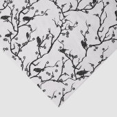 Papier Mousseline Branches Oiseaux et Sakura Peinture japonaise (Détail)