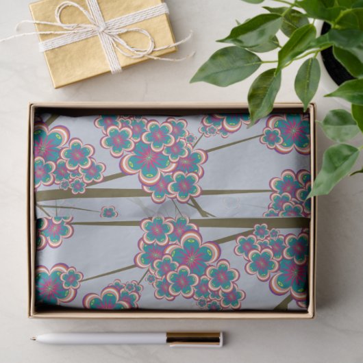 Papier Mousseline Branches particulières Papier Tissu Sky (Cadeau)