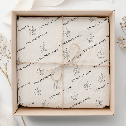 Papier Mousseline Branded Small Business Minimalist Cream