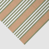 Papier Mousseline Brayures vert olive et blanc motif avec bronze (Détail)