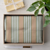 Papier Mousseline Brayures vert olive et blanc motif avec bronze (Cadeau)