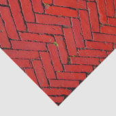 Papier Mousseline Brick rouge Chevron (Détail)
