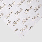 Papier Mousseline Bride écriture or calligraphie motif élégant chic (Détail)