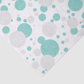 Papier Mousseline BRIDE Turquoise Polka Dot Fête des mariées (Détail)