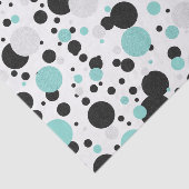 Papier Mousseline BRIDE Turquoise Polka Dot Fête des mariées (Détail)