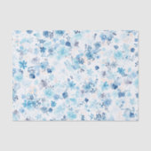 Papier Mousseline Bright Airy Blue Summer Floral Pattern (Recto)
