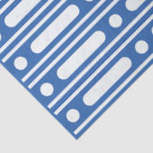 Papier Mousseline Bright Blue Bone Inlay Border Dots Decoupage Paper (Détail)