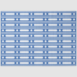 Papier Mousseline Bright Blue Bone Inlay Border Dots Decoupage Paper