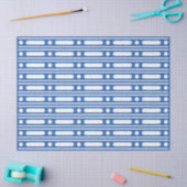 Papier Mousseline Bright Blue Bone Inlay Border Dots Decoupage Paper (Artisanat)