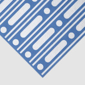 Papier Mousseline Bright Blue Bone Inlay Border Dots Decoupage Paper (Détail)