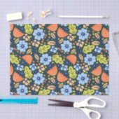 Papier Mousseline Bright Colorful Modern Pretty Flower Pattern (Artisanat)