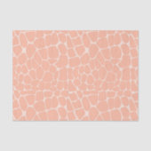 Papier Mousseline Bright Coral Peach Cream Giraffe Spot Decoupage (Recto)