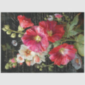 Papier Mousseline Bright Cottage Hollyhock Decoupage (Recto)