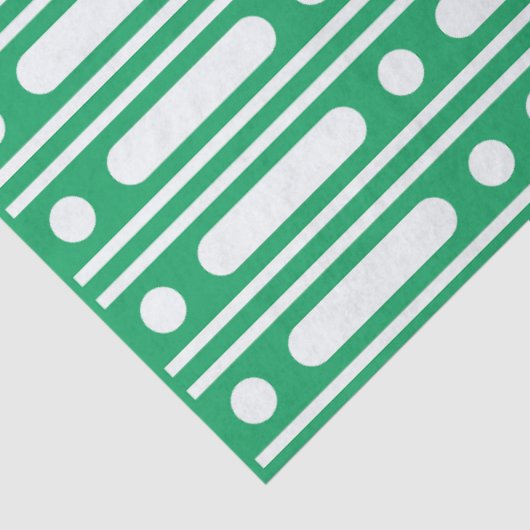 Papier Mousseline Bright Green Dots Border Decoupage Paper (Détail)