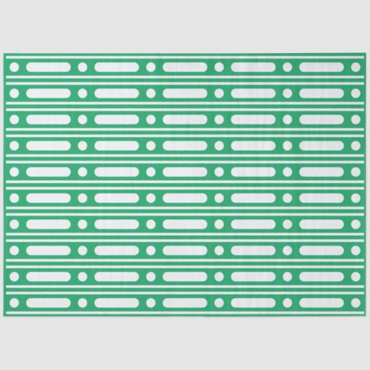 Papier Mousseline Bright Green Dots Border Decoupage Paper (Recto)