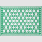 Papier Mousseline Bright Green Modern Bone Inlay Decoupage Paper (Recto)