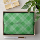 Papier Mousseline Bright Green Plaid Checked Pattern (Cadeau)