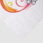 Papier Mousseline Bright infinity with rainbow butterfly (Détail)