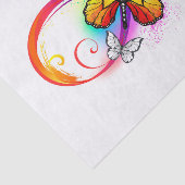 Papier Mousseline Bright infinity with rainbow butterfly (Détail)