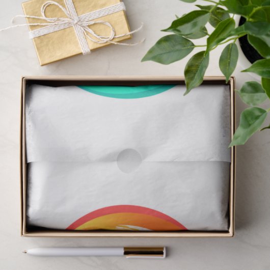 Papier Mousseline Bright infinity with rainbow butterfly (Cadeau)