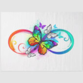 Papier Mousseline Bright infinity with rainbow butterfly (Recto)