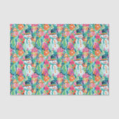 Papier Mousseline Bright Palm Beach Christmas Snowman (Recto)