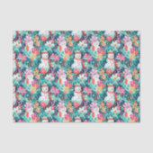 Papier Mousseline Bright Palm Beach Christmas Snowman (Recto)