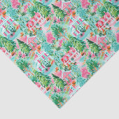 Papier Mousseline Bright Palm Beach Maisons de Noël Aquarelle (Détail)