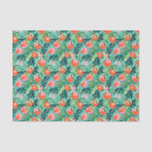 Papier Mousseline Bright Palm Beach Ornements de Noël Aquarelle (Recto)