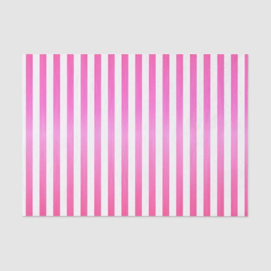 Papier Mousseline Bright Pink and White Strips (Recto)